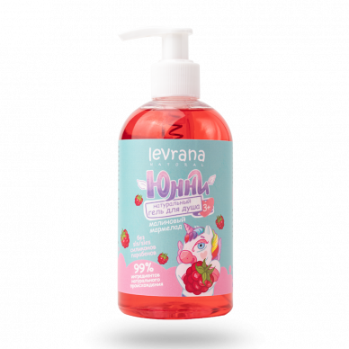 Детский гель для душа ЮННИ "Малиновый мармелад" Levrana